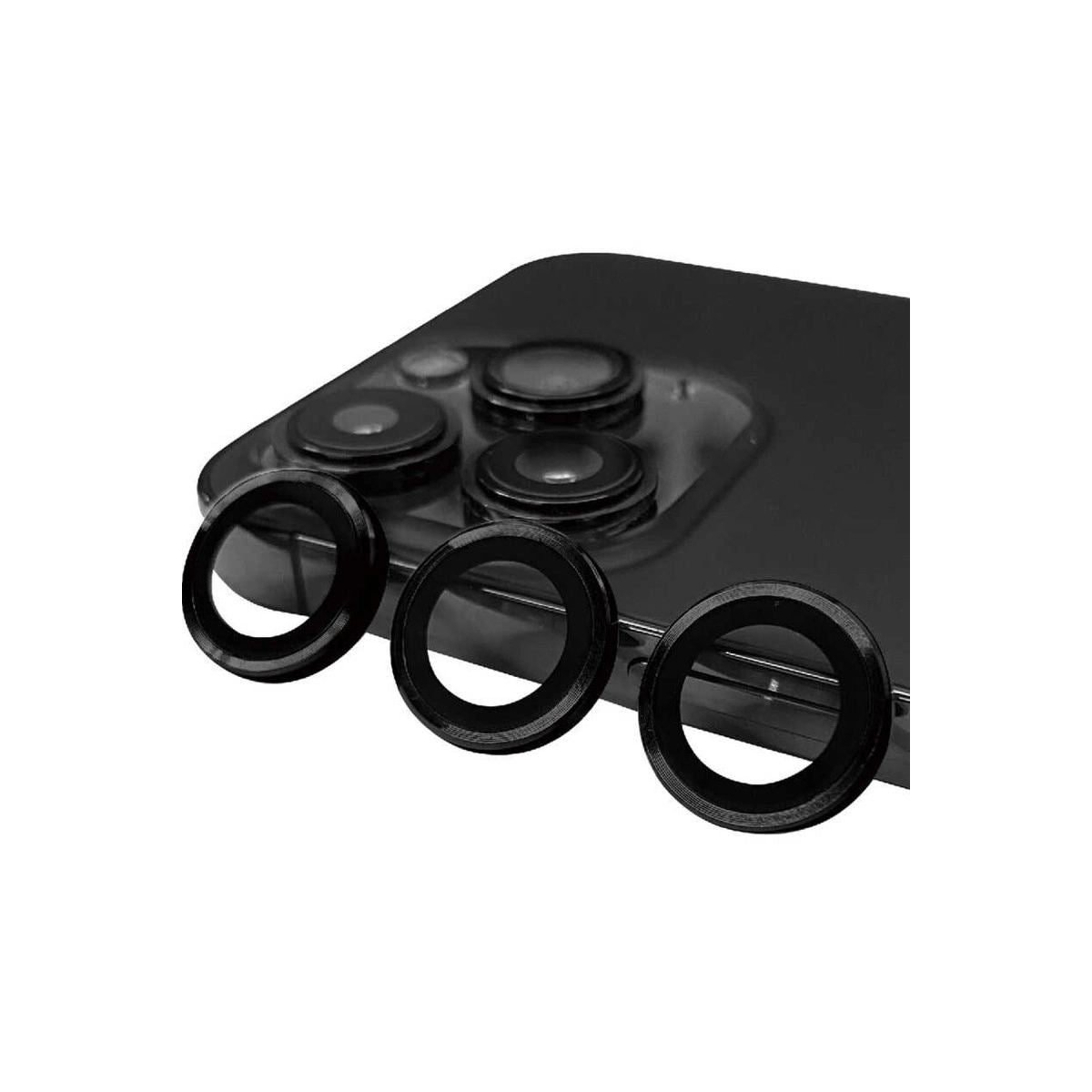 Apple İphone 14 Pro Max Raze Metal Kamera Lens - Siyah