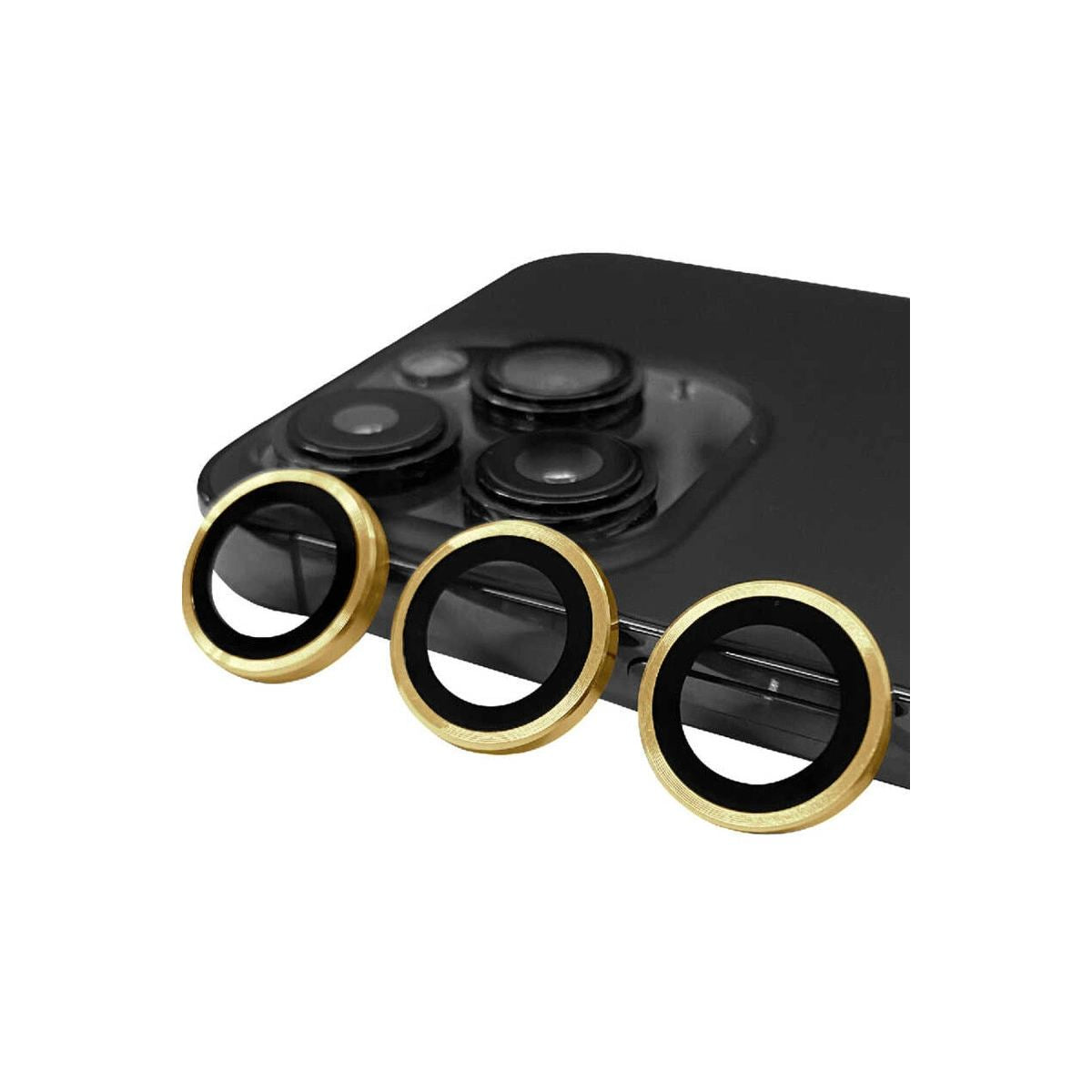 Apple İphone 14 Pro Max Raze Metal Kamera Lens - Gold