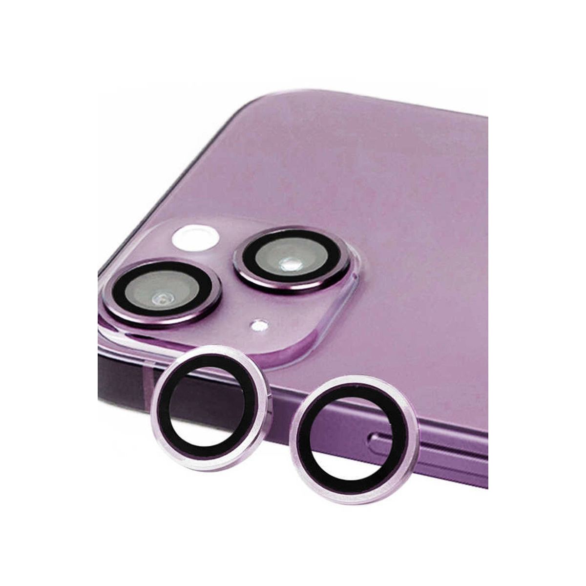 Apple İphone 14 Raze Metal Kamera Lens - Mor