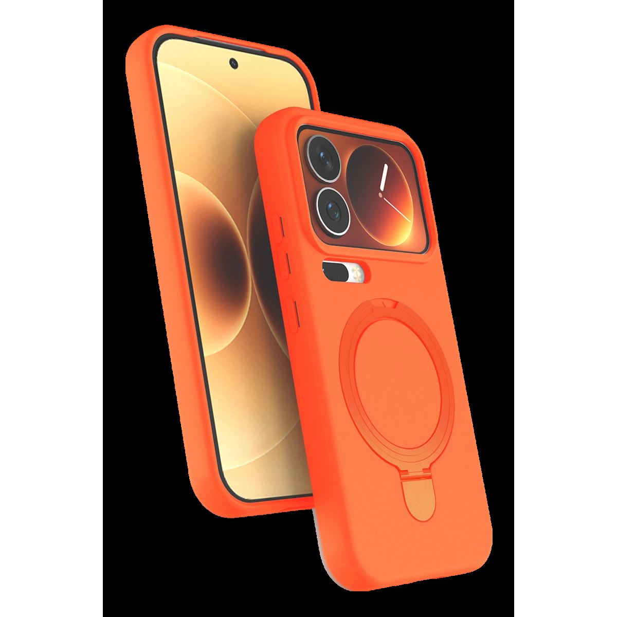 Xiaomi Mi 17 Pro Max Regal Magsafe Standlı Kapak - Turuncu