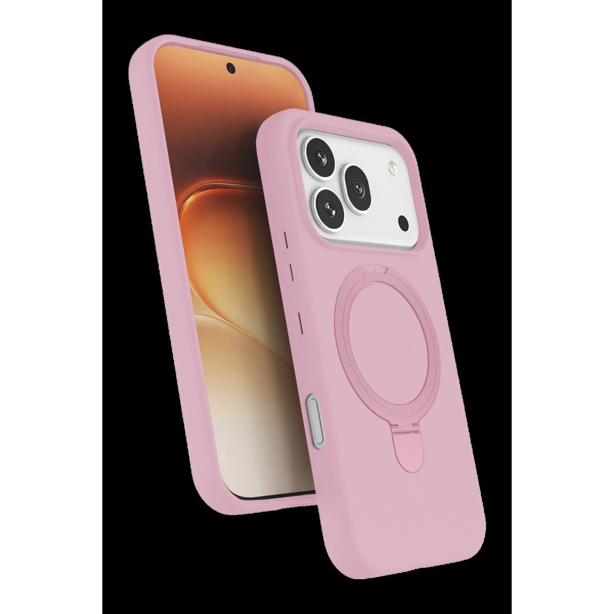 Huawei Honor 600 Pro Regal Magsafe Standlı Kapak - Açık Pembe