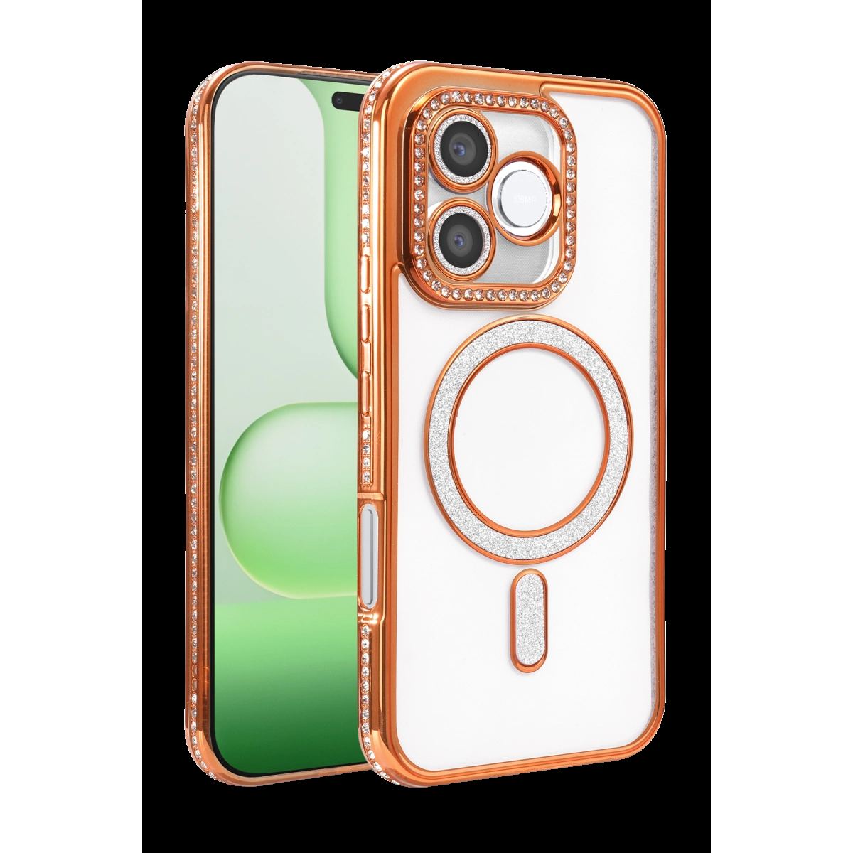 Huawei Honor 600 Lite Joke Simli Magneticsafe Kılıf - Turuncu