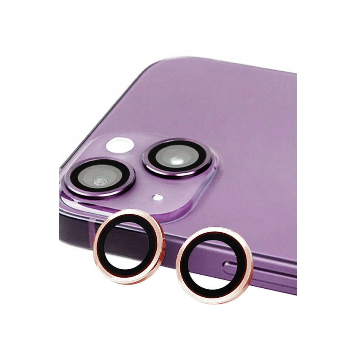 Apple İphone 13 Mini Raze Metal Kamera Lens - Pembe
