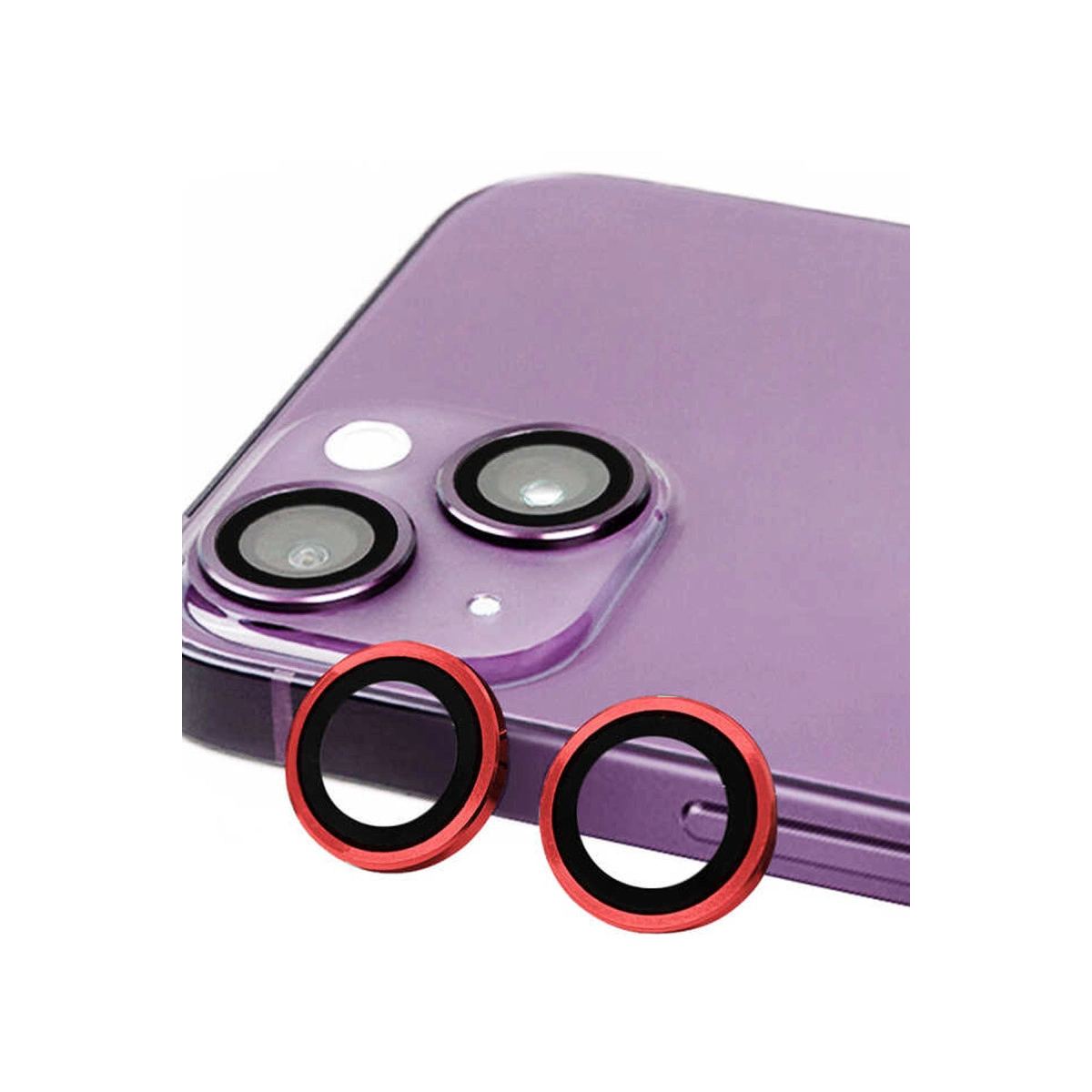 Apple İphone 13 Raze Metal Kamera Lens - Kırmızı