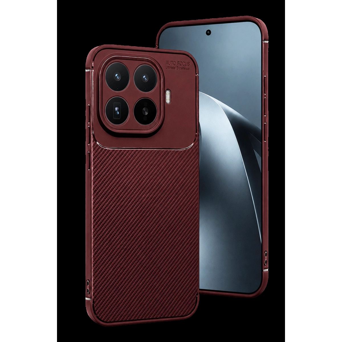 Xiaomi Mi 17t Pro Auto Focus Karbon Kapak - Bordo