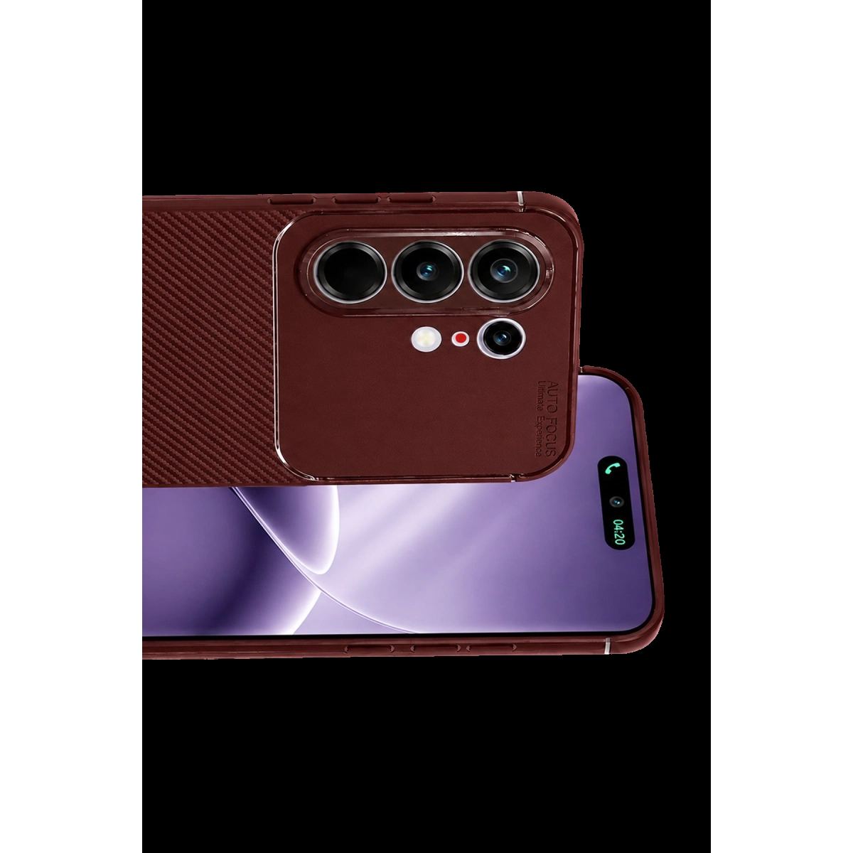 Tecno Camon 50 Pro 5g Auto Focus Karbon Kapak - Bordo