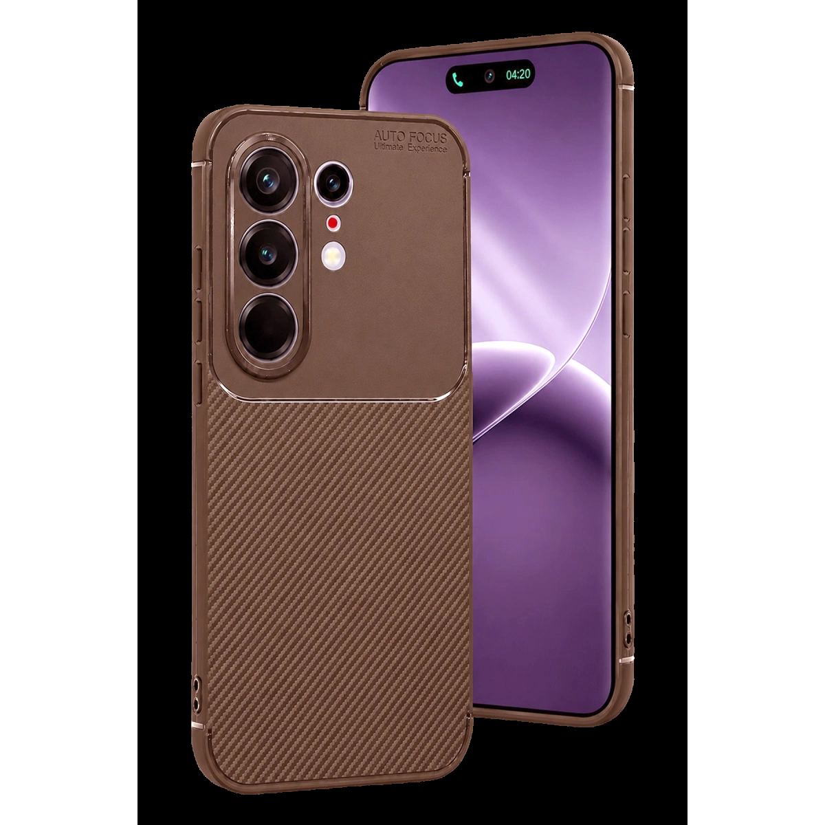Tecno Camon 50 Pro 5g Auto Focus Karbon Kapak - Kahverengi