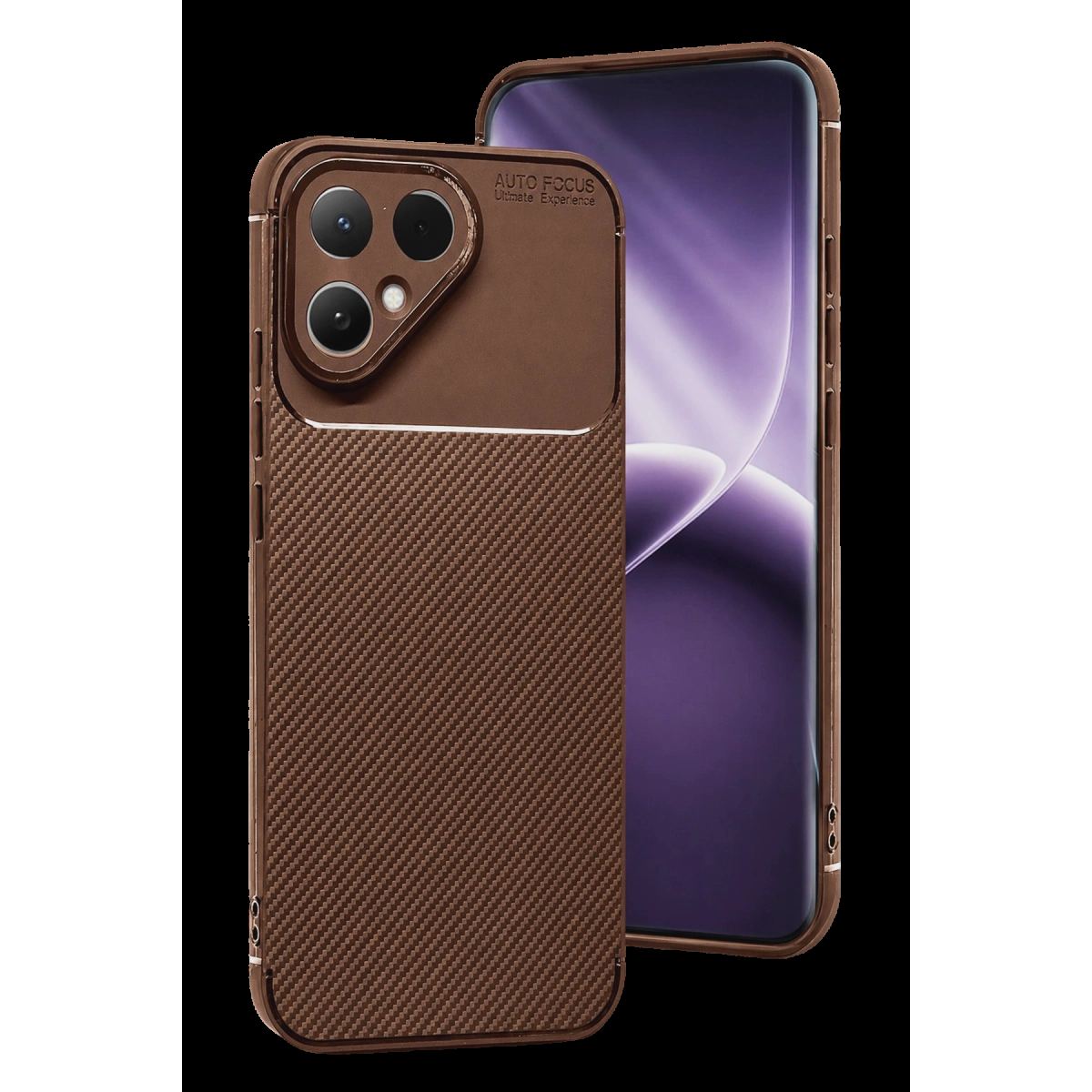 Tecno Pova Curve 2 5g Auto Focus Karbon Kapak - Kahverengi