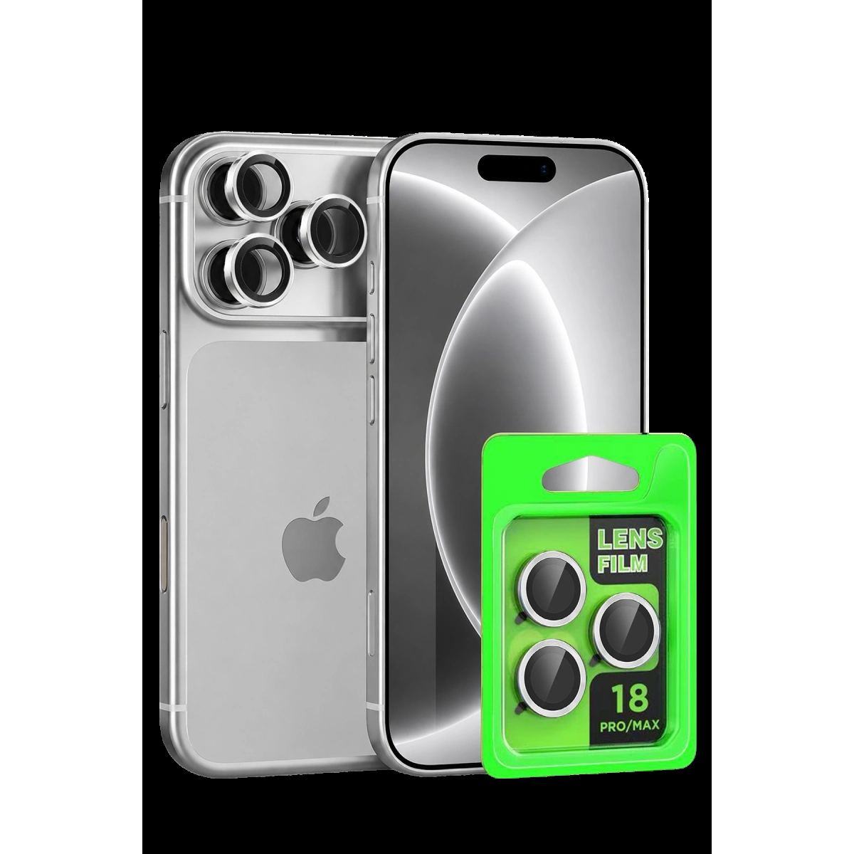 Newface Apple İphone 18 Pro Max Raze Metal Kamera Lens - Gümüş