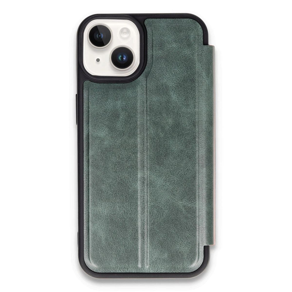 Apple İphone 14 Kılıf Flip Cover - Koyu Yeşil