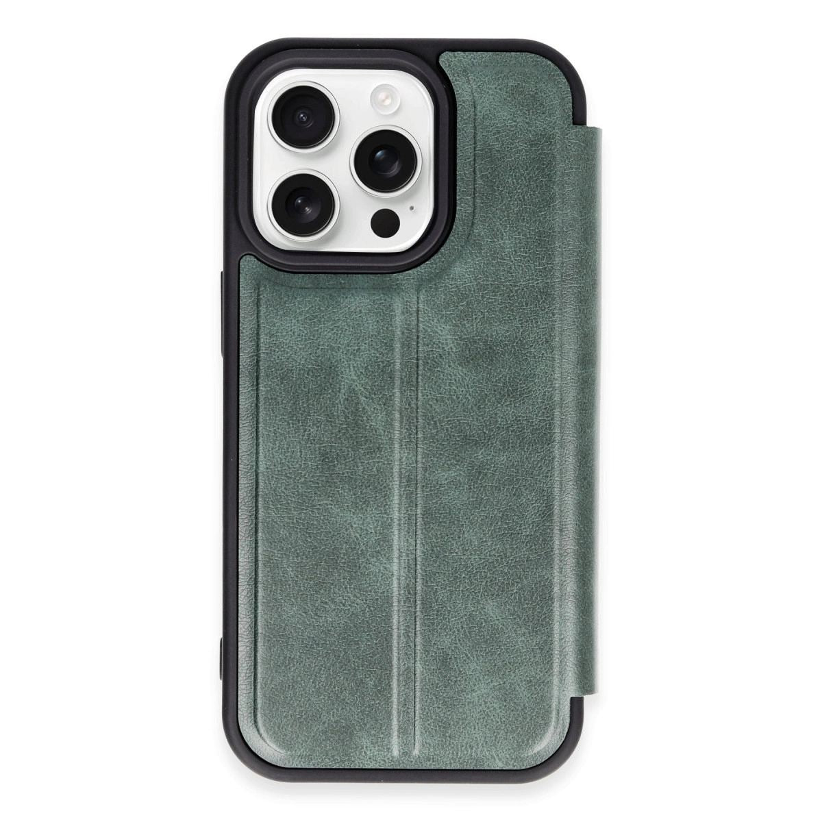 Apple İphone 14 Pro Kılıf Flip Cover - Koyu Yeşil