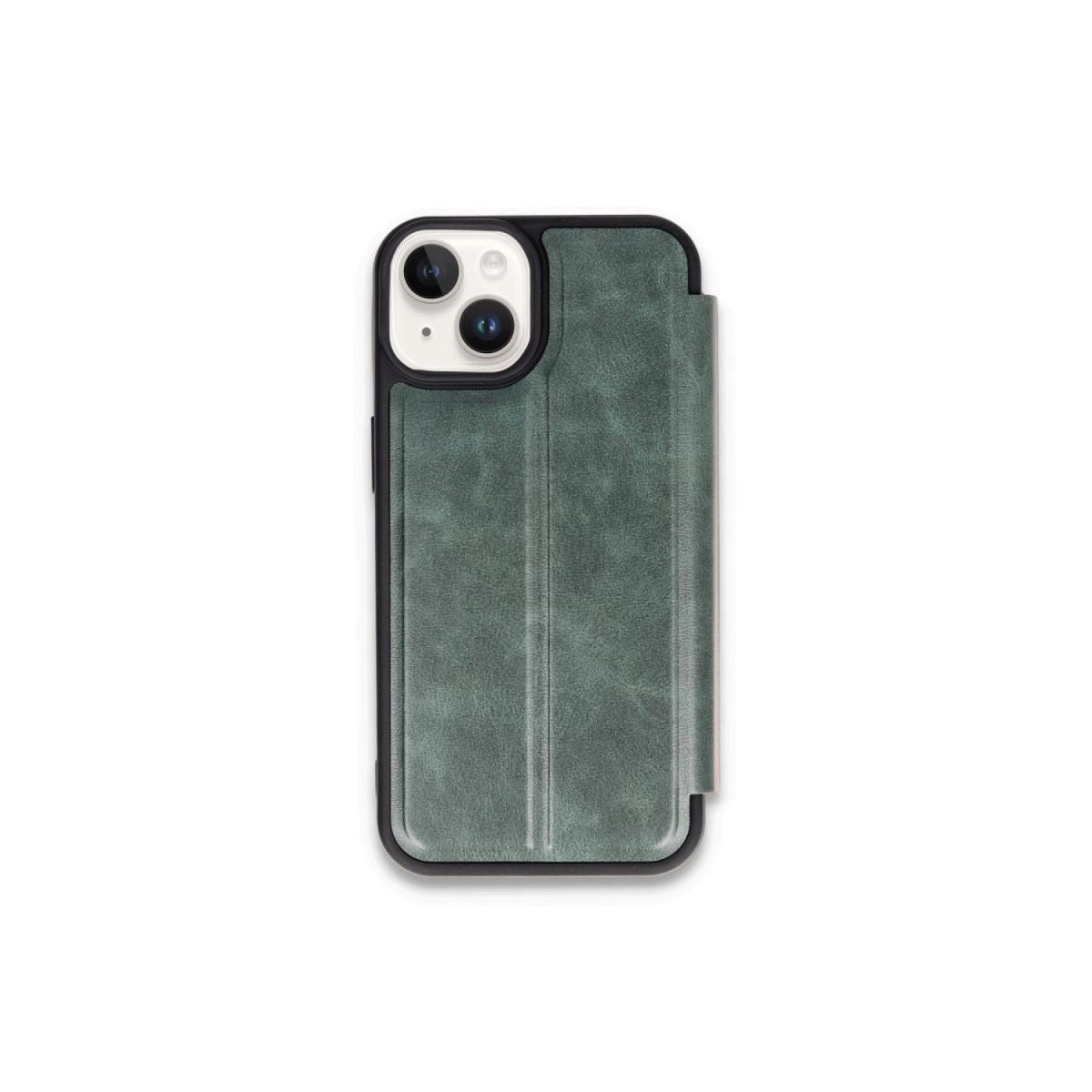 Apple İphone 15 Kılıf Flip Cover - Koyu Yeşil
