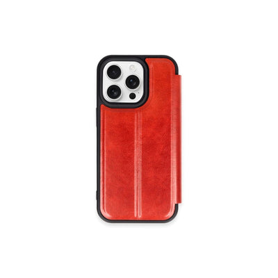 Apple İphone 15 Pro Max Kılıf Flip Cover - Kırmızı