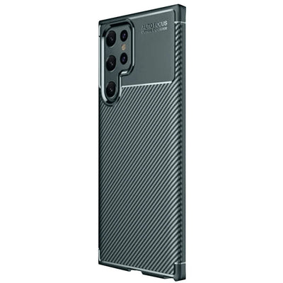 Samsung Galaxy S25 Ultra Kılıf Auto Focus Karbon Kapak - Koyu Yeşil