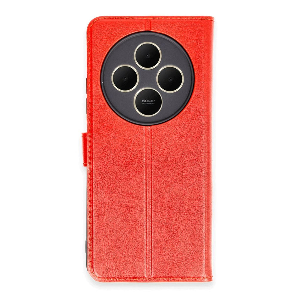 Xiaomi Redmi 14c Kılıf Trend S Plus Kapaklı Kılıf - Kırmızı