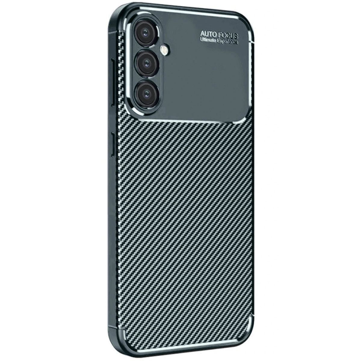 Samsung Galaxy S25 Plus Kılıf Auto Focus Karbon Kapak - Koyu Yeşil