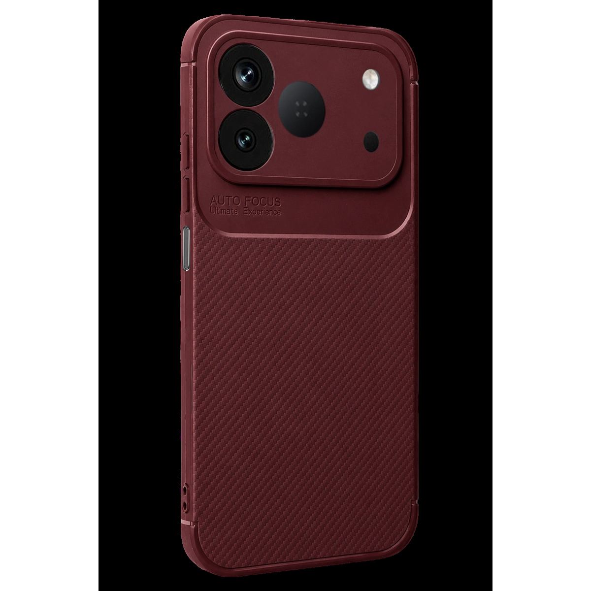 Newface Tecno Spark 50 4g Auto Focus Karbon Kapak - Bordo