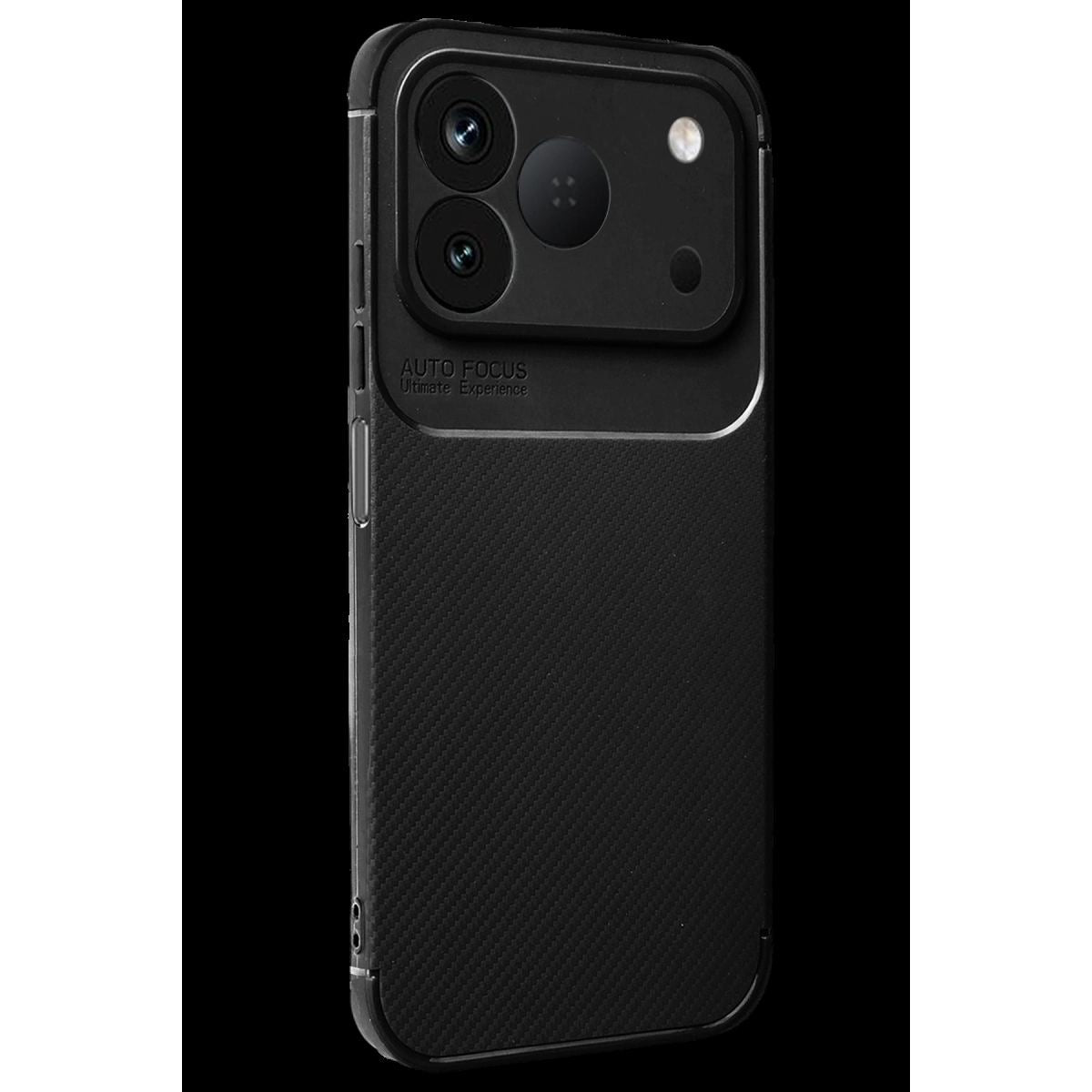 Newface Tecno Spark 50 4g Auto Focus Karbon Kapak - Siyah