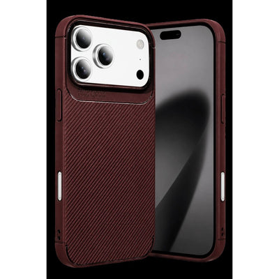 Newface Apple İphone 18 Pro Auto Focus Karbon Kapak - Bordo