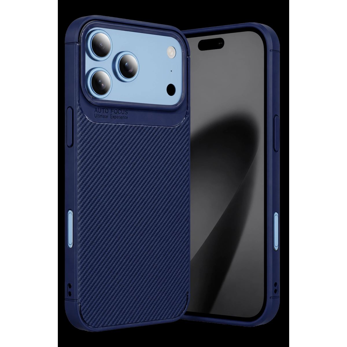 Newface Apple İphone 18 Pro Auto Focus Karbon Kapak - Lacivert