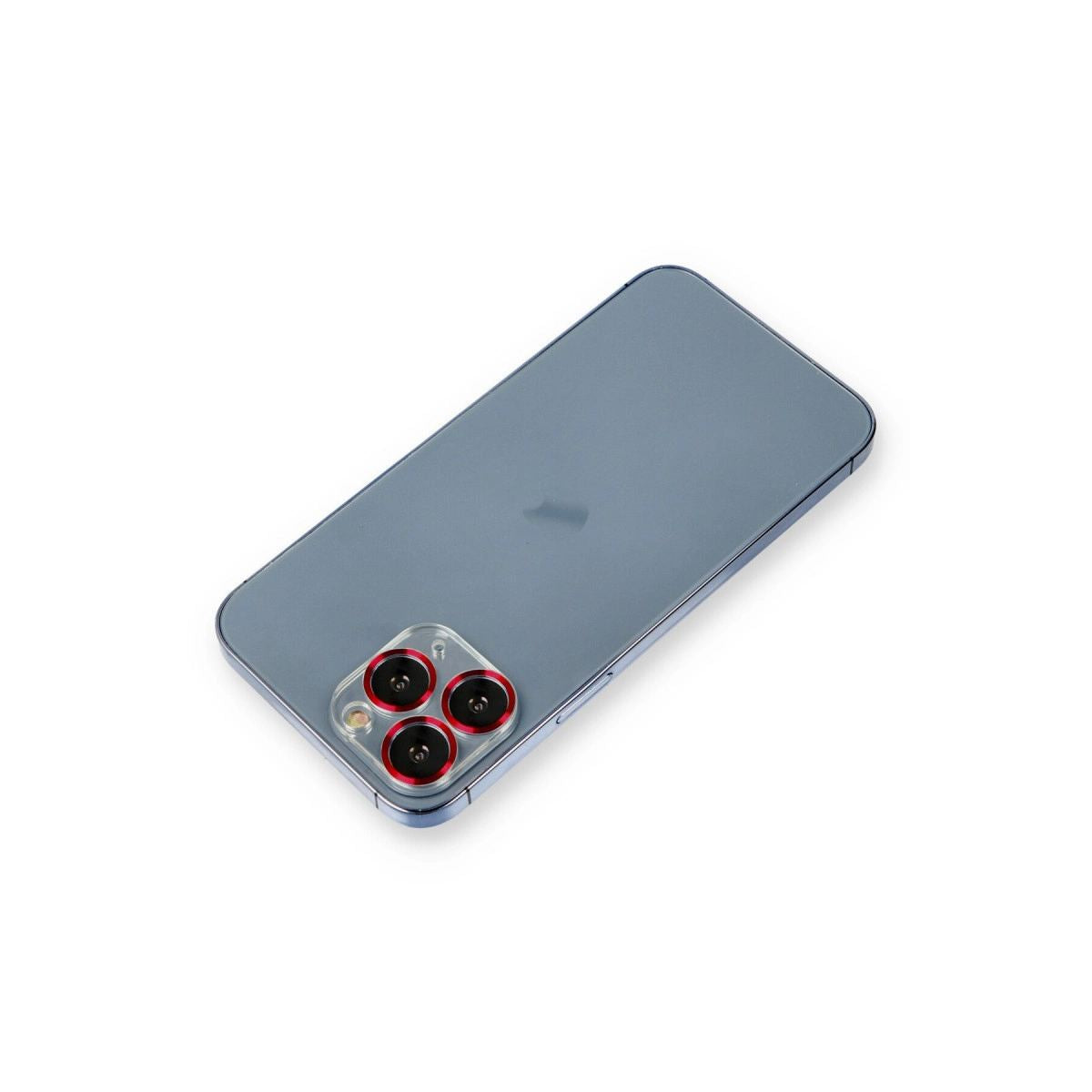 Apple İphone 11 Pro Metal Kamera Lens Koruma Cam - Kırmızı