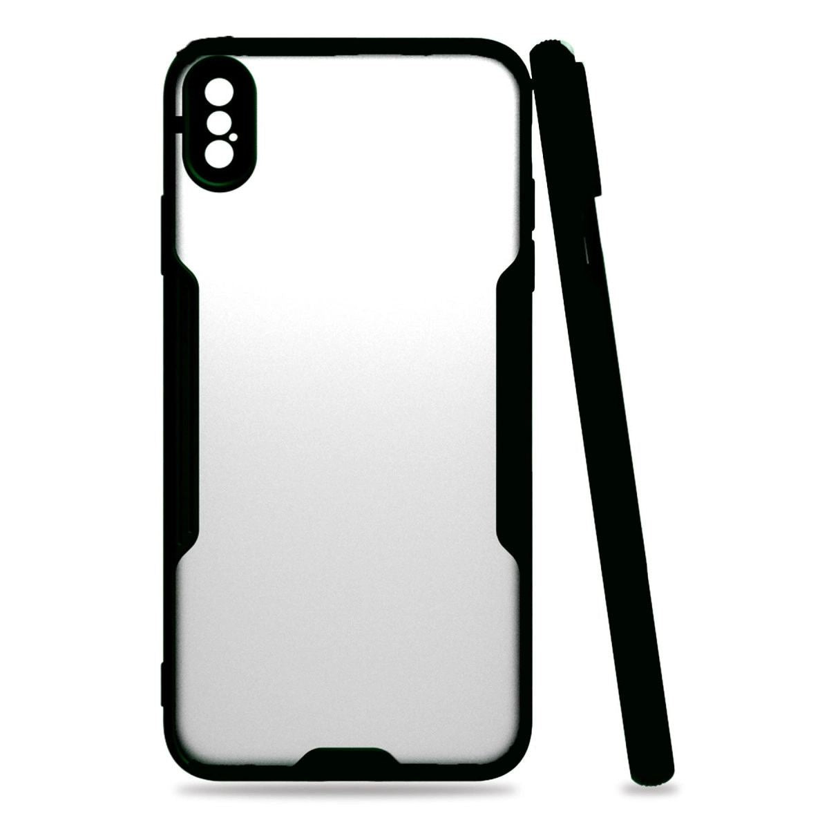 Apple İphone Xs Max Kılıf Platin Silikon - Siyah