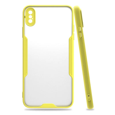 Apple İphone Xs Max Kılıf Platin Silikon - Sarı