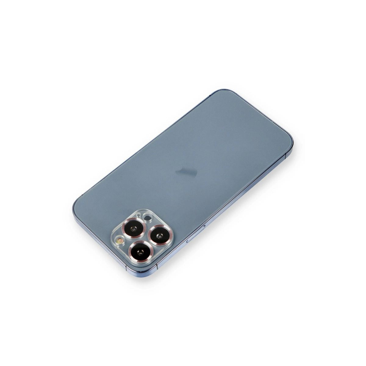 Apple İphone 12 Pro Metal Kamera Lens Koruma Cam - Mor
