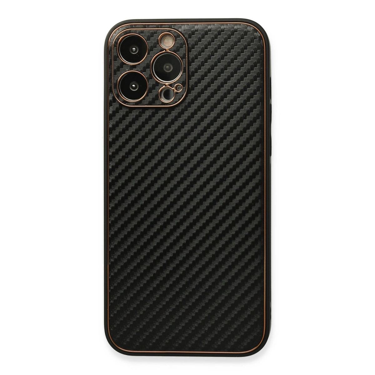 Apple İphone 13 Pro Max Kılıf Coco Karbon Silikon - Siyah