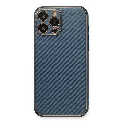 Apple İphone 13 Pro Max Kılıf Coco Karbon Silikon - Mavi