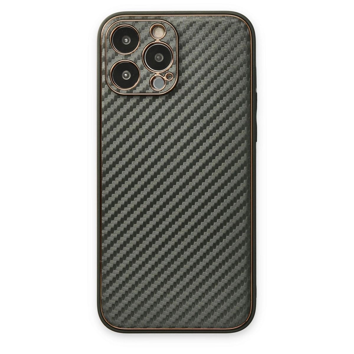 Apple İphone 13 Pro Max Kılıf Coco Karbon Silikon - Füme