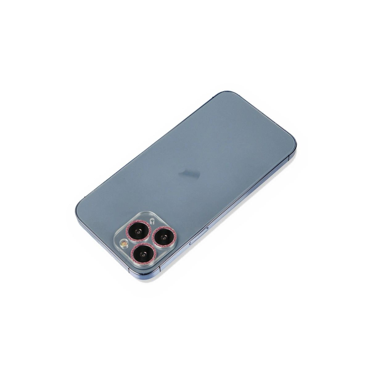 Apple İphone 11 Pro Shine Kamera Lens Koruma Cam - Pembe