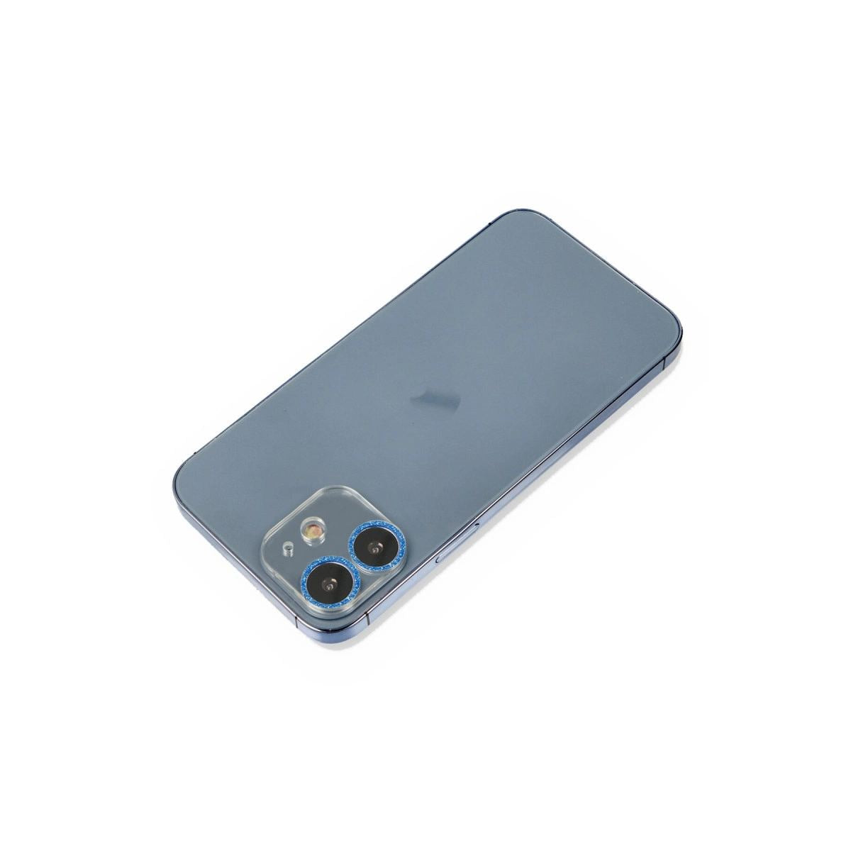 Apple İphone 12 Mini Shine Kamera Lens Koruma Cam - Mavi