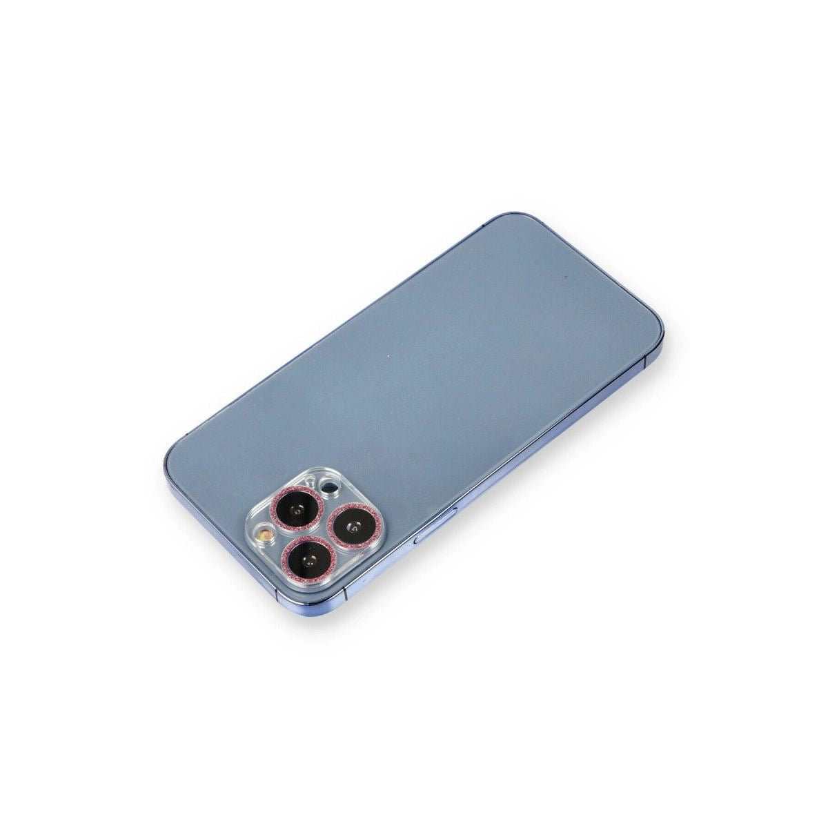 Apple İphone 12 Pro Max Shine Kamera Lens Koruma Cam - Pembe