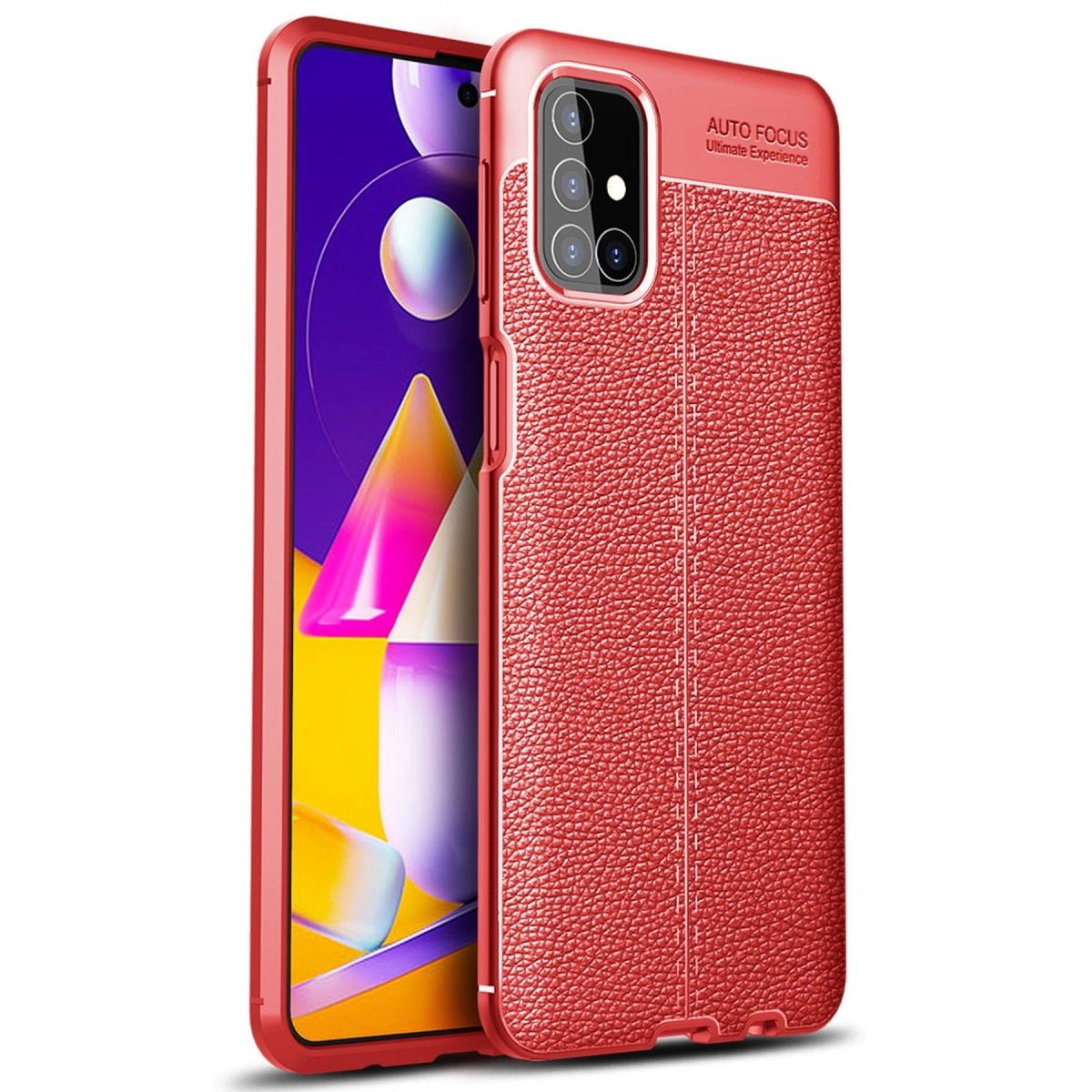 Samsung Galaxy M31s Kılıf Auto Focus Kapak - Kırmızı