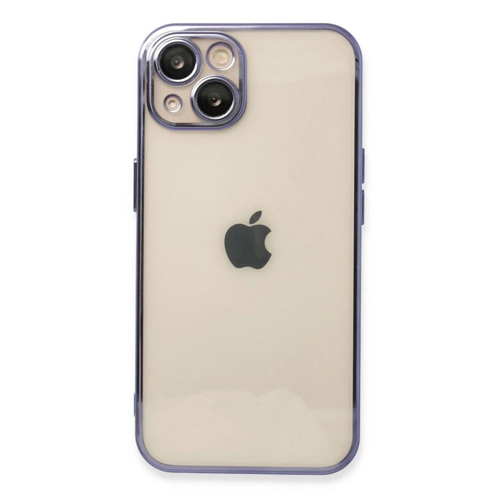 Apple İphone 13 Kılıf Razer Lensli Silikon - Mor