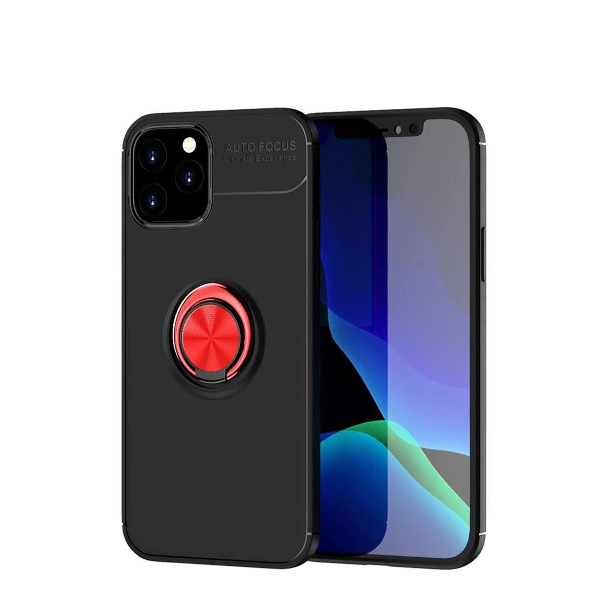 Apple İphone 12 Kılıf Range Yüzüklü Silikon - kırmızı