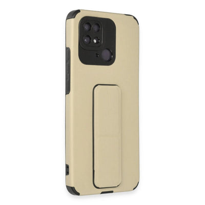 Xiaomi Redmi 10c Kılıf Mega Standlı Silikon - Gold