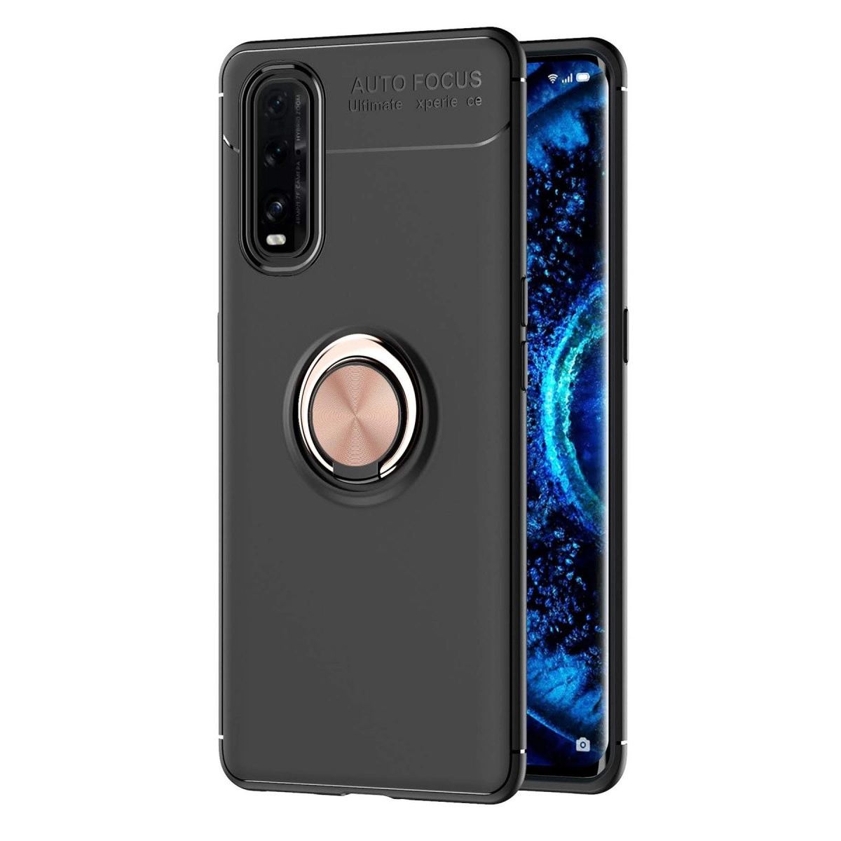 Oppo Find X2 Kılıf Range Yüzüklü Silikon - gold