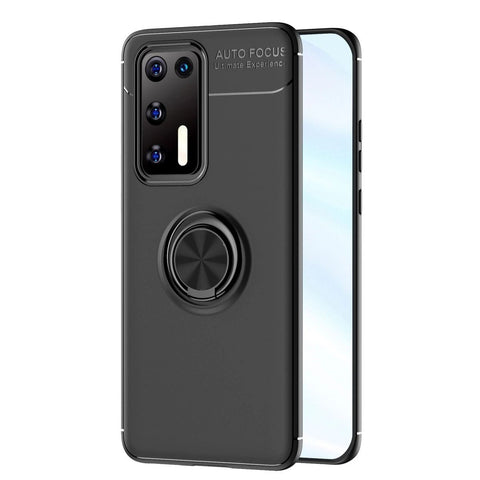 Huawei P40 Kılıf Range Yüzüklü Silikon - Siyah