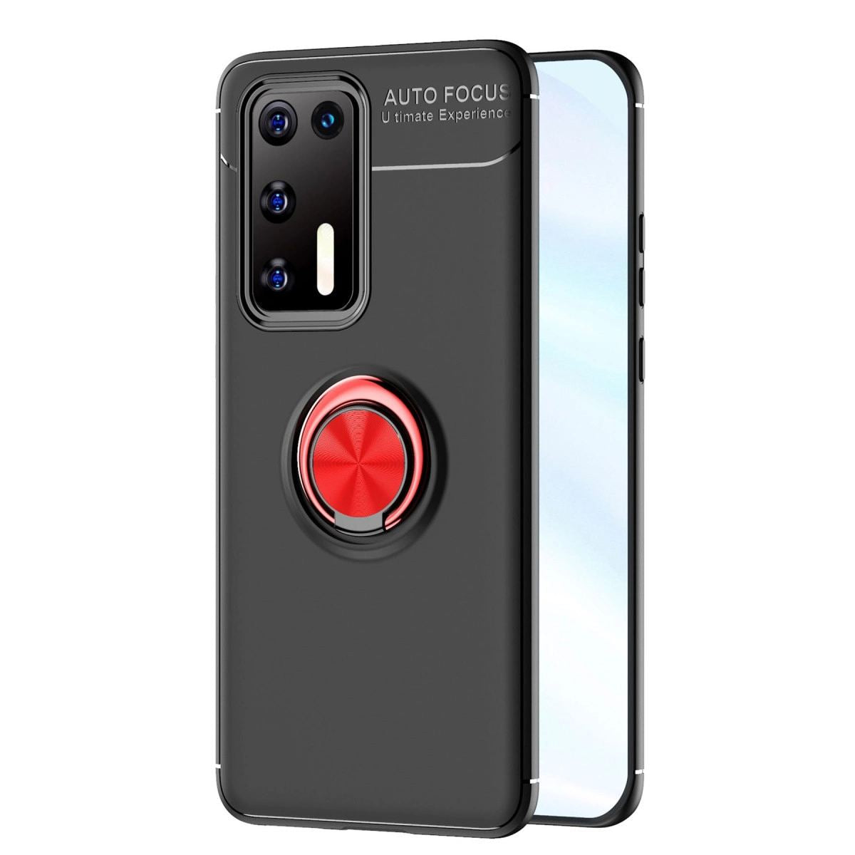 Huawei P40 Kılıf Range Yüzüklü Silikon - kırmızı