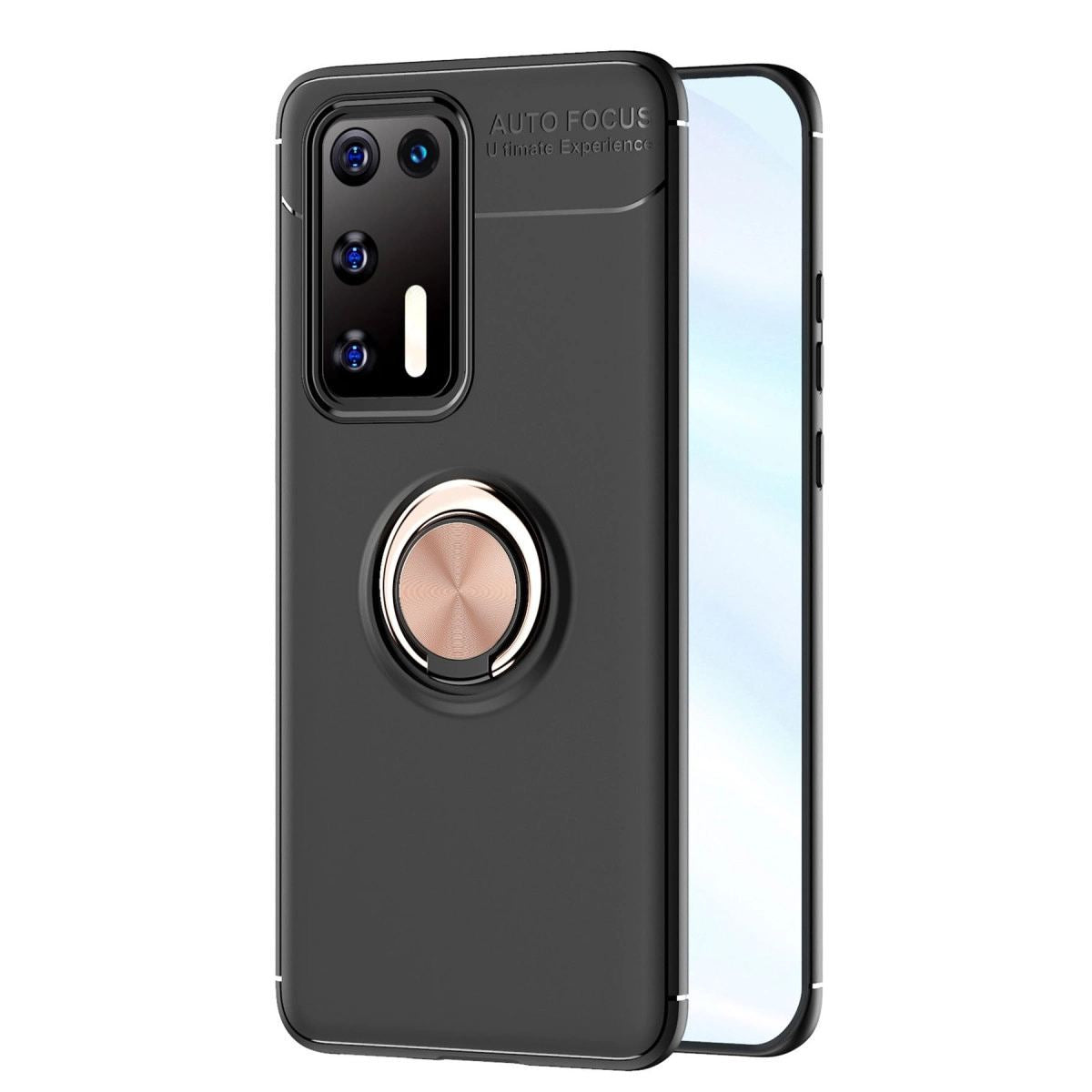Huawei P40 Kılıf Range Yüzüklü Silikon - gold