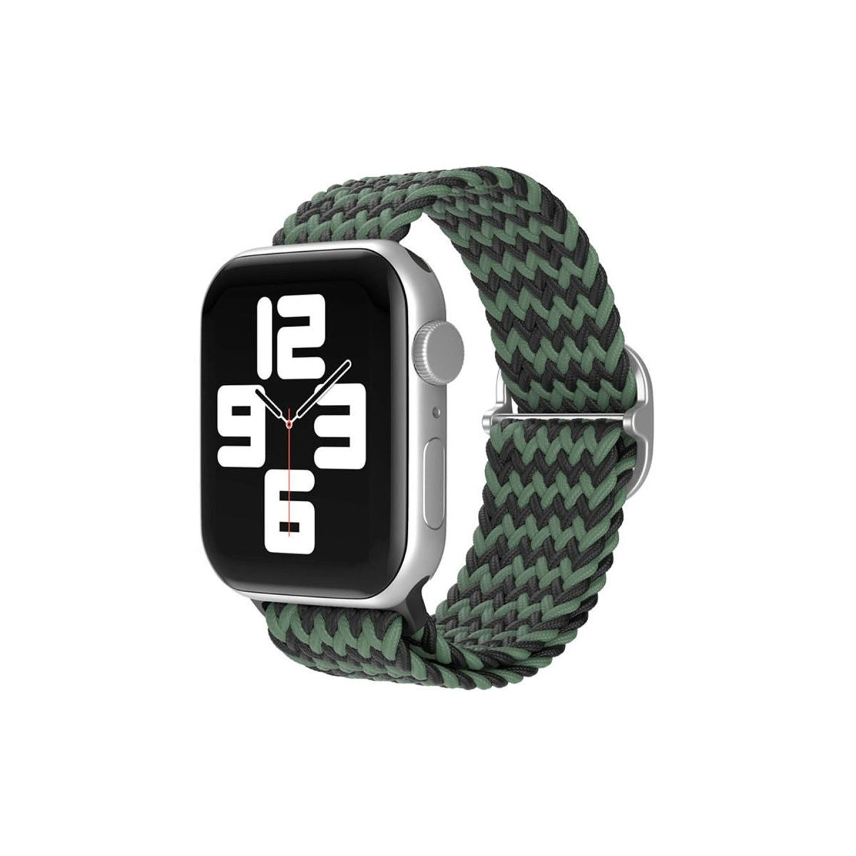 Apple Watch 38mm Kordon - Zigzag Yeşil-siyah