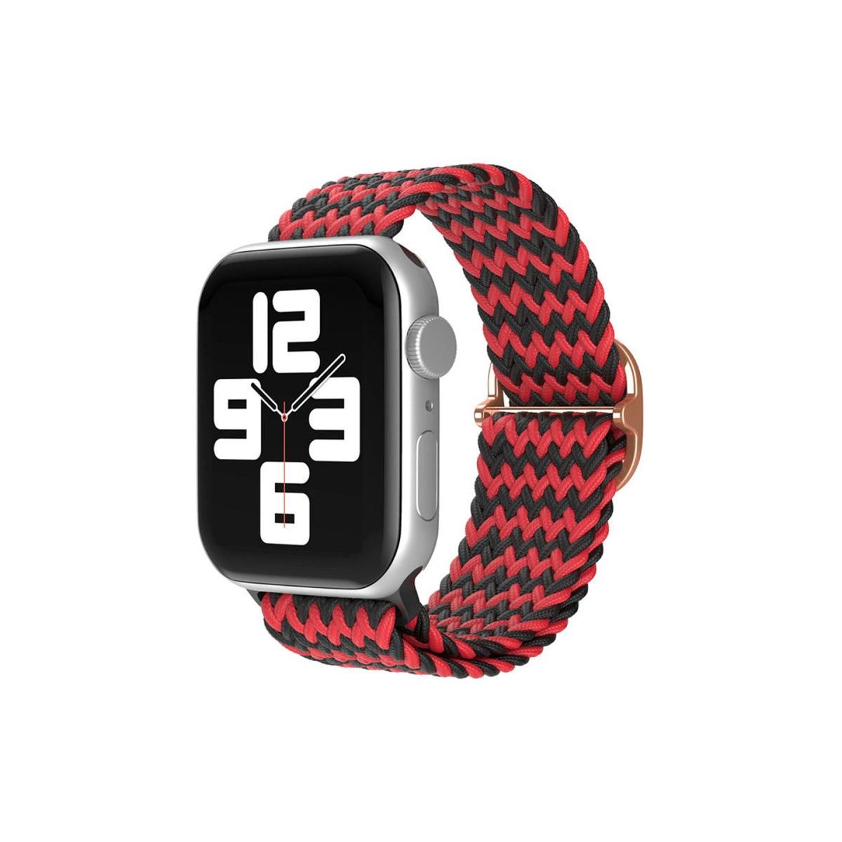 Apple Watch 42mm Kordon - Zigzag Kırmızı-siyah