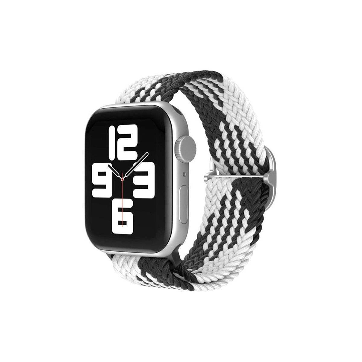 Watch 22mm Kordon - Siyah-beyaz