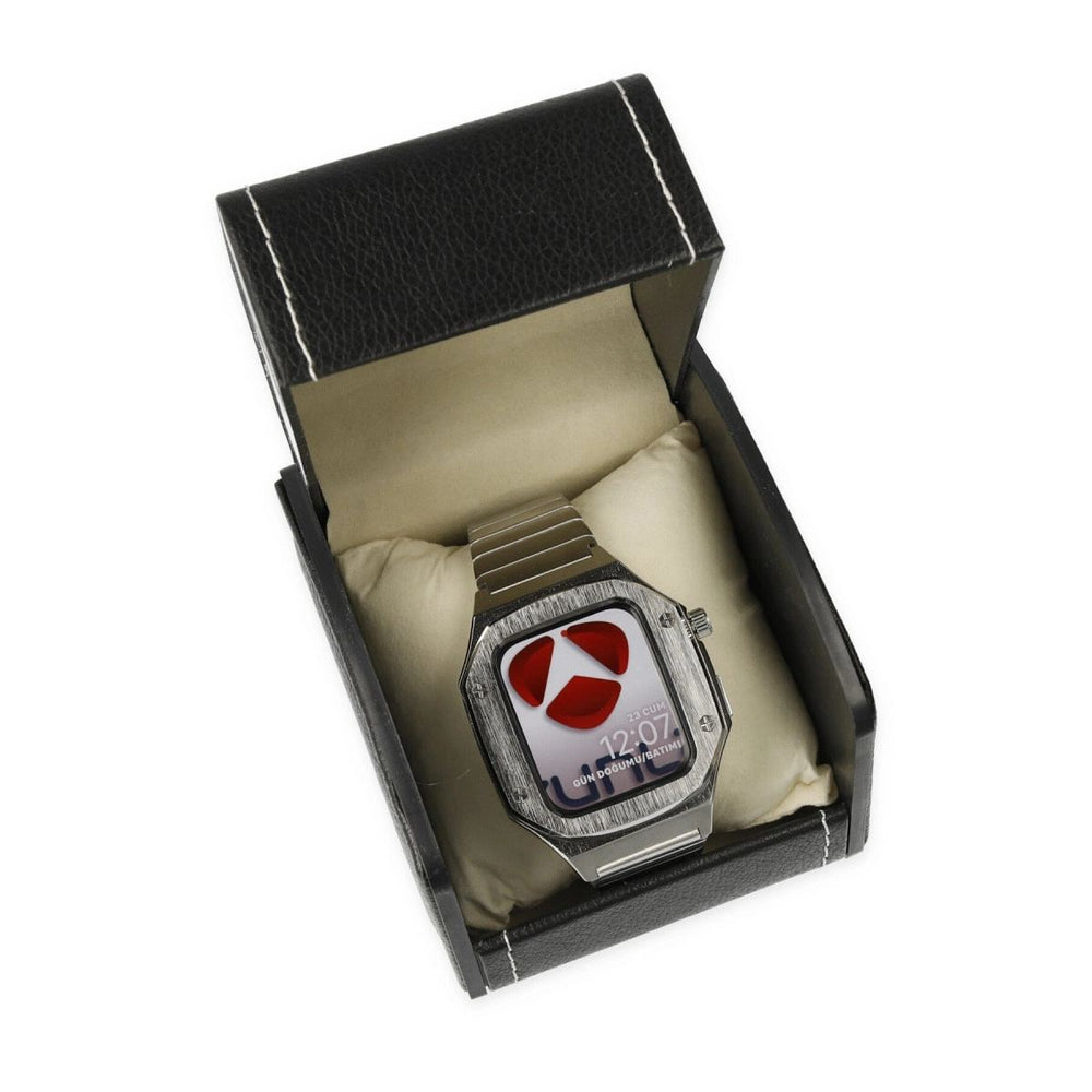 Apple Watch 45mm Kr409 Metal Kordon - Gümüş