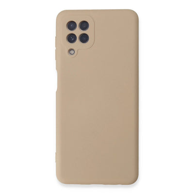 Samsung Galaxy A22 Kılıf Nano İçi Kadife Silikon - Pudra