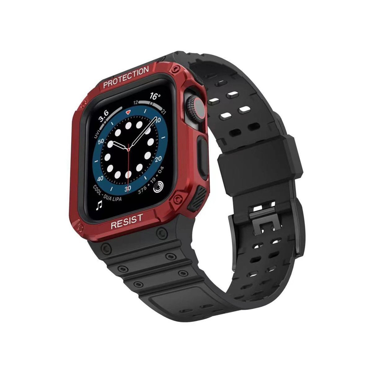Apple Watch 42mm Kr401 Silikon Kordon - kırmızı