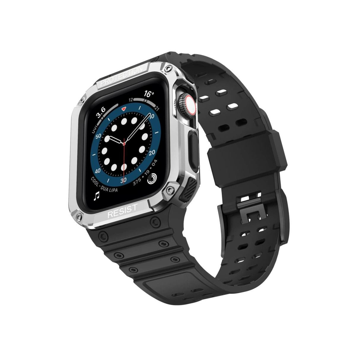 Apple Watch 42mm Kr401 Silikon Kordon - gümüş