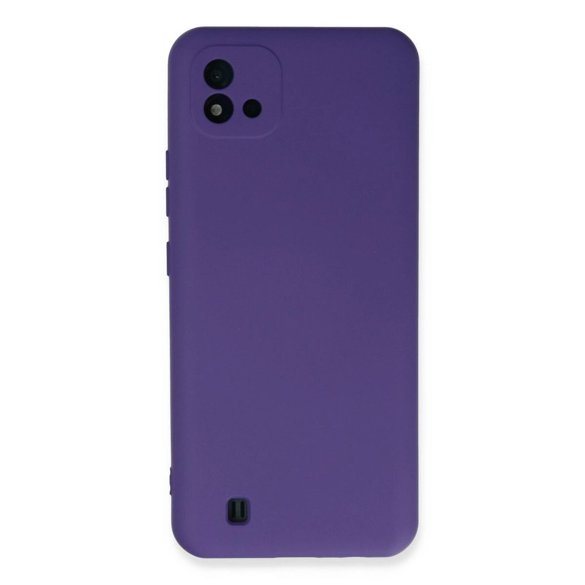 Realme C11 2021 Kılıf Nano İçi Kadife Silikon - Mor